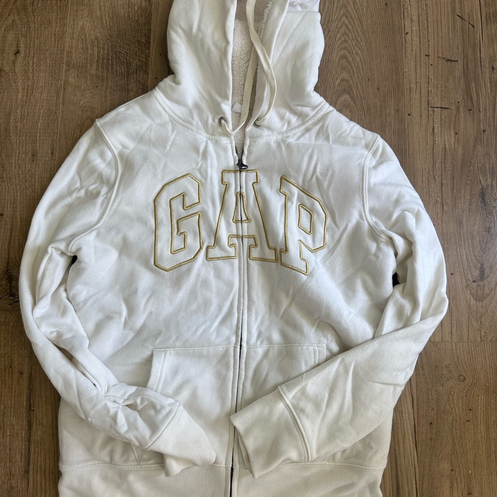 GAP Women's Cream Hoodie Jacket